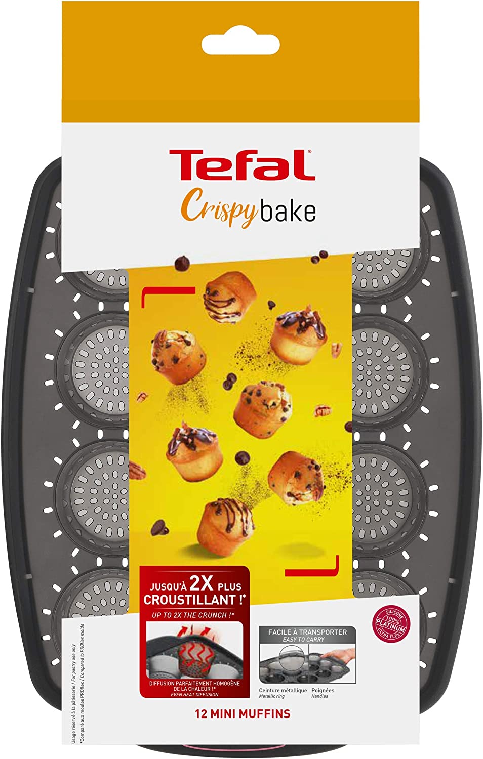 Tefal Moule à muffins mini Crispy bake