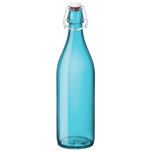 clear glass bottle with hermetic lid
