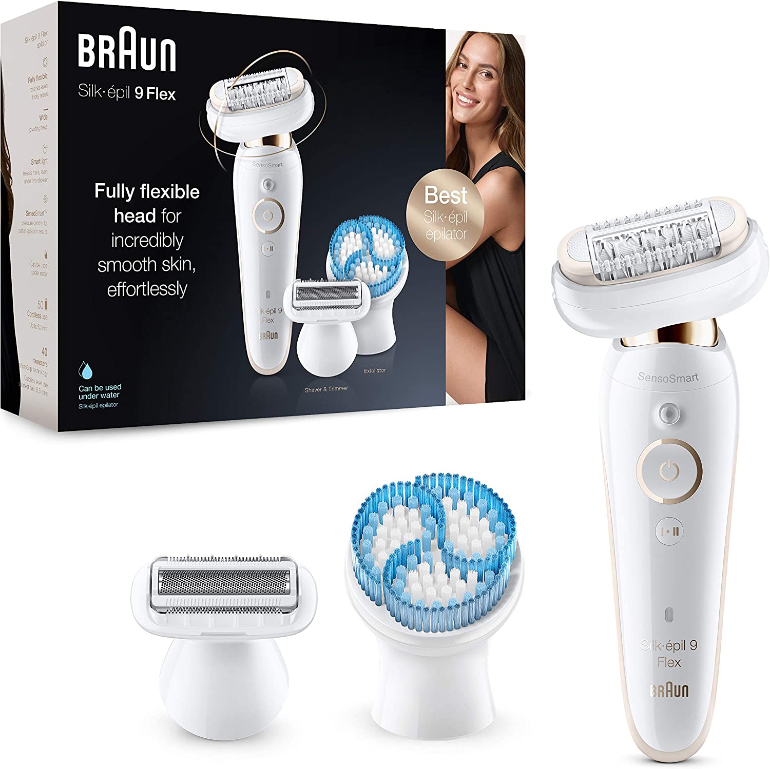 Braun Silk-épil 9 SkinSpa SensoSmart™ 9/980 Wet & Dry epilator