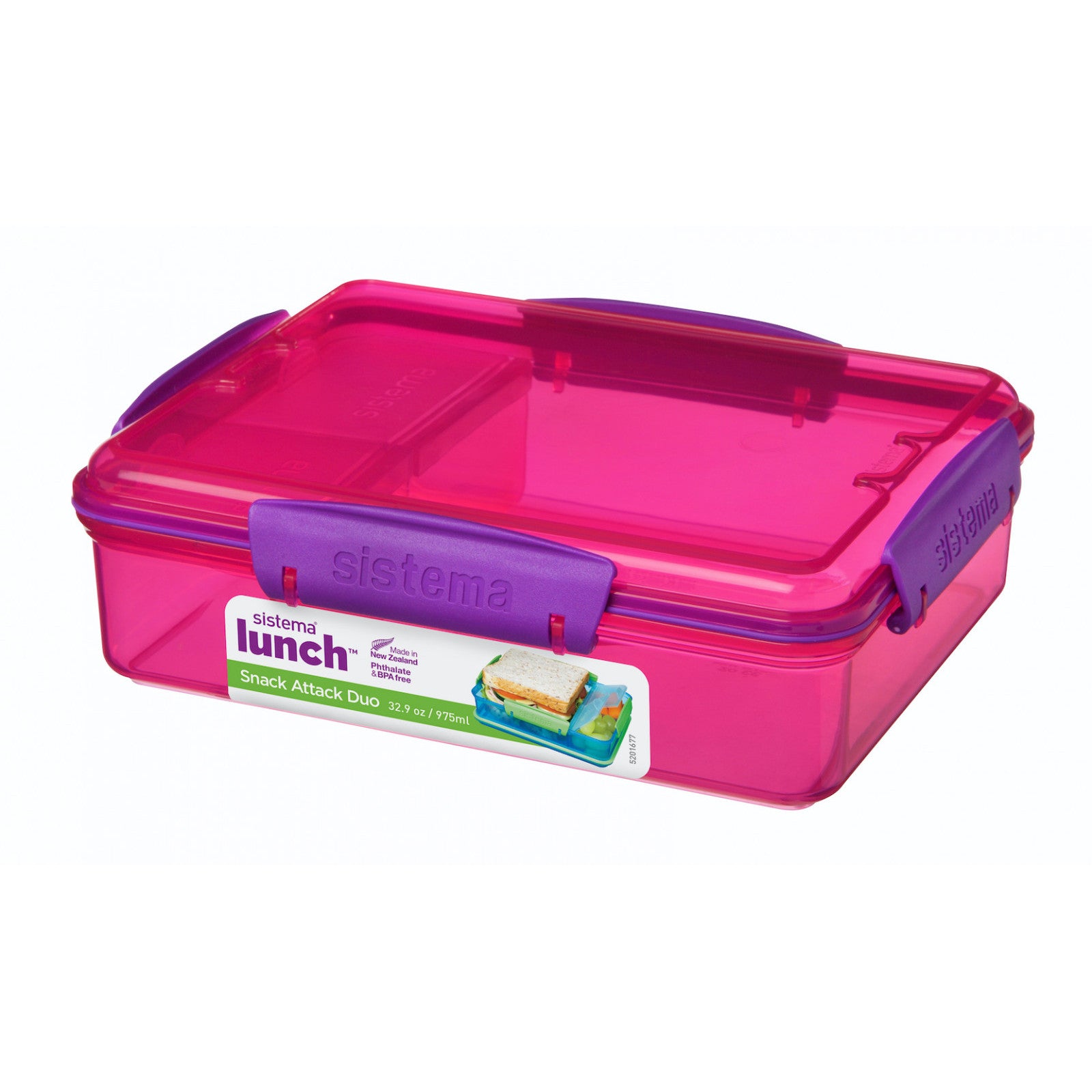 Sistema Lunchbox - Snack Attack Duo - 975 mL - Pink