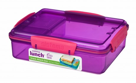 Sistema® To Go Snack Attack™ Duo Food Container, 32.9 oz - Dillons