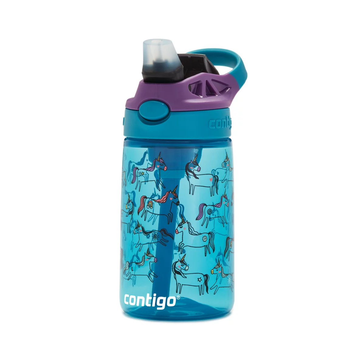 2 X 14 oz Contigo Kids Easy-Clean Lid Spill-Proof Water Bottles Autospout