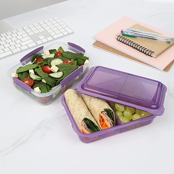 Sistema To Go Lunch Stack Food Storage Container Round 965mL