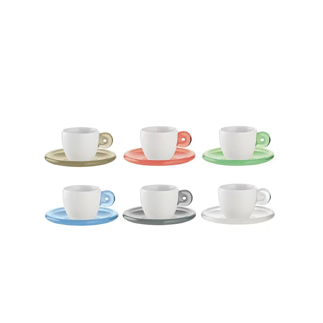 Guzzini - Set de 6 tasses à café avec sous-tasses - Achat & prix Guzzini - Set de 6 tasses à café avec sous-tasses - Achat & prix