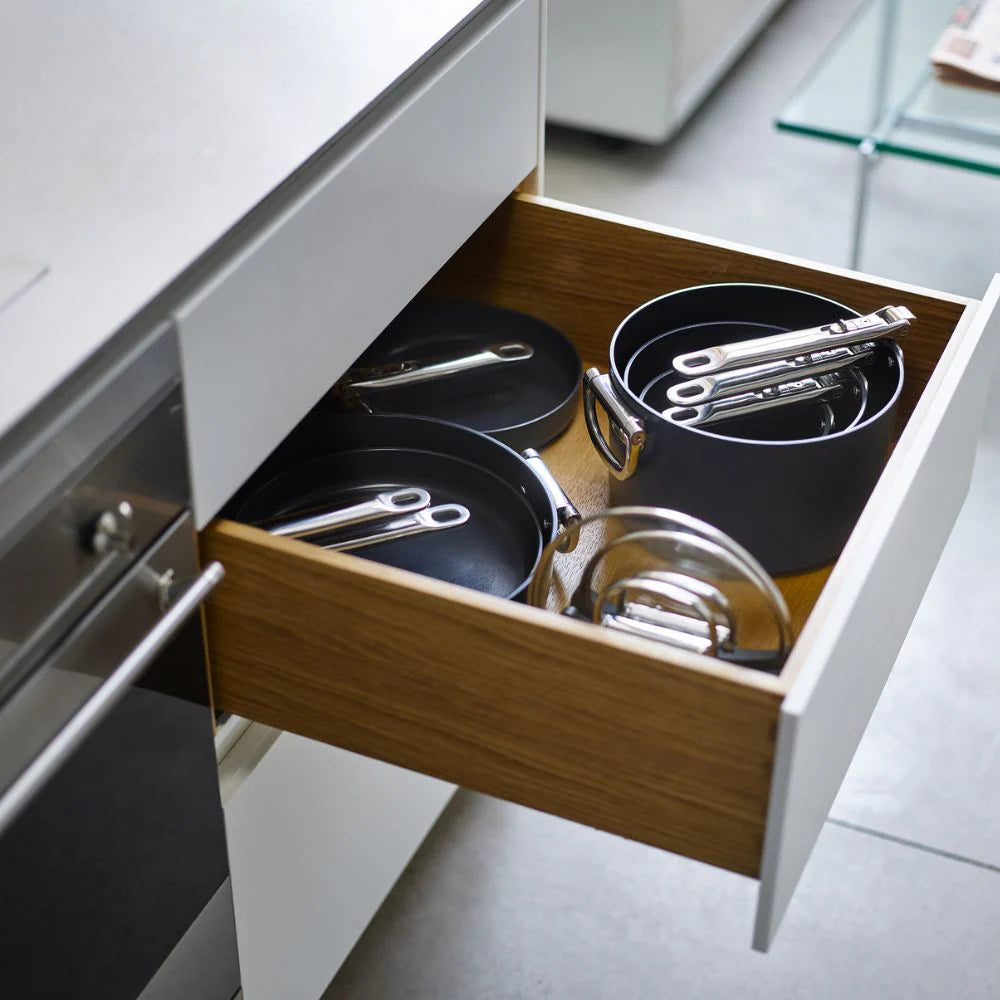 Joseph   Joseph   Space   Folding   Handle   Ceramic   Non-stick   15cm   Blue   Saucepan   &   Lid