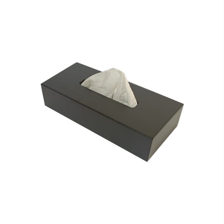 Wooden Big Tissue Box – Black- 26x12x7cm – Flow Collection