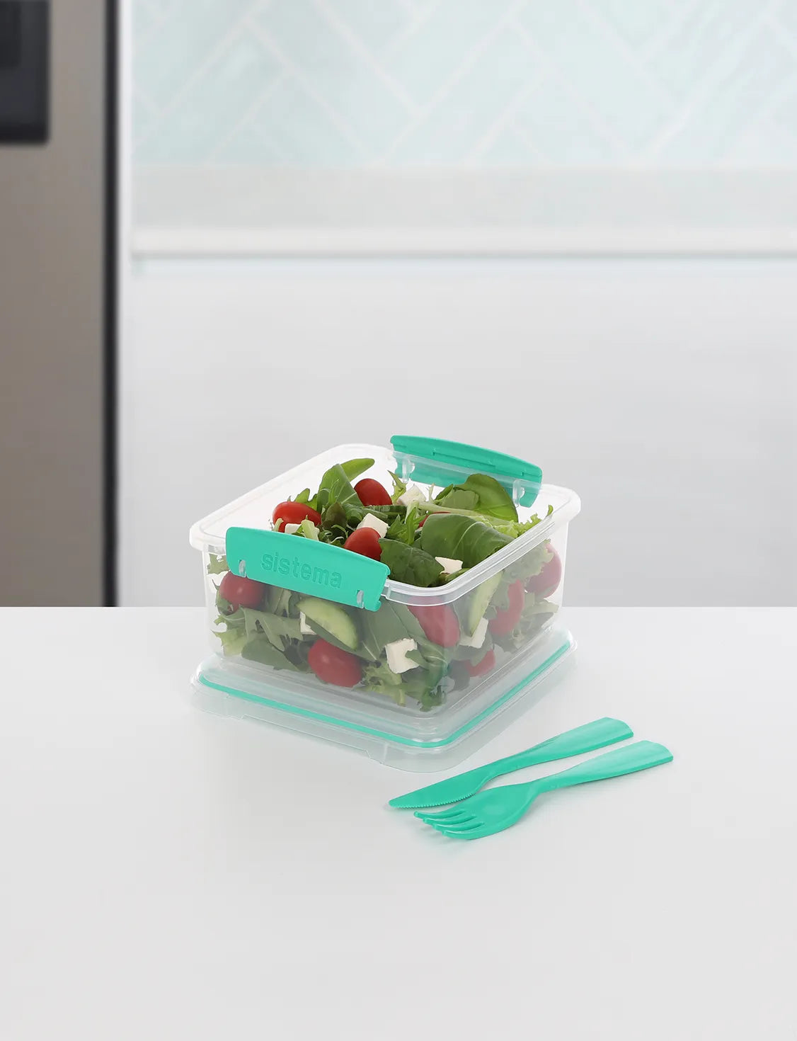 NEW Sistema Salad + Sandwich To Go 1.63L Food Storage Container