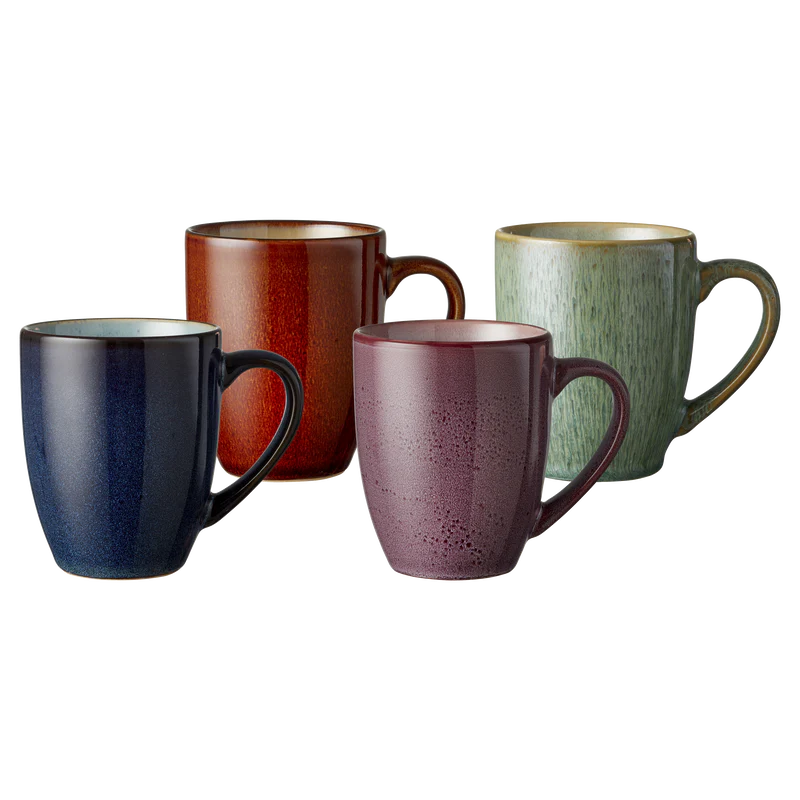 Bitz Living Stoneware Mug 0.3L With Handle Set 4 Pcs