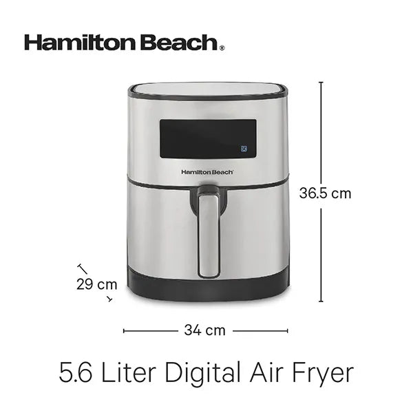 Hamilton Beach 5.3 QUART/5 LITER DIGITAL AIR FRYER WITH NONSTICK BASKET
