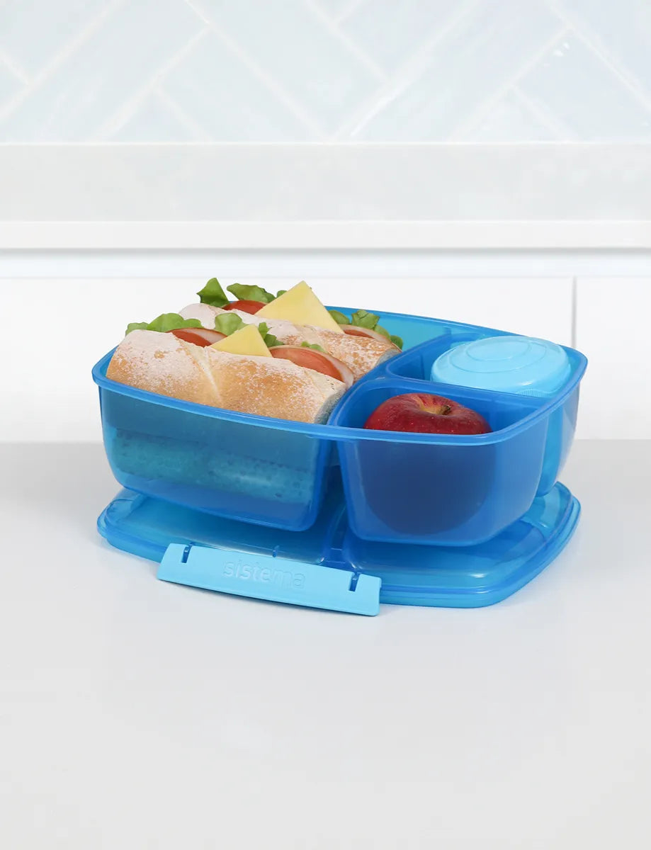Sistema Lunch Triple Split 2L with yogurt pot