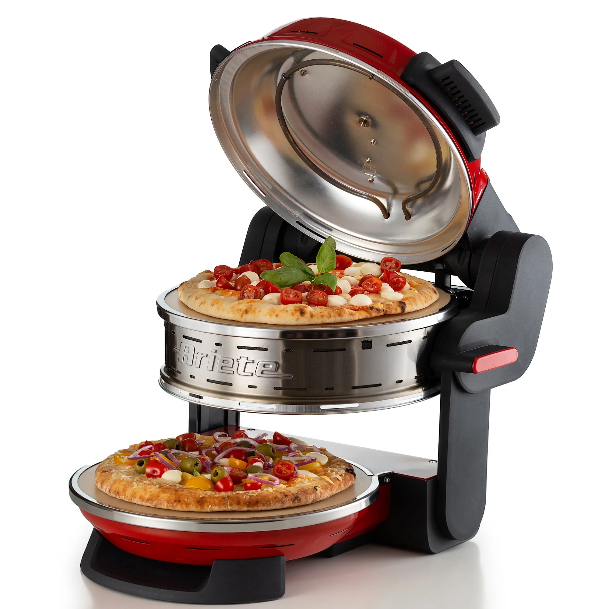 Ariete double Pizza Oven for Homemade Pizza Red