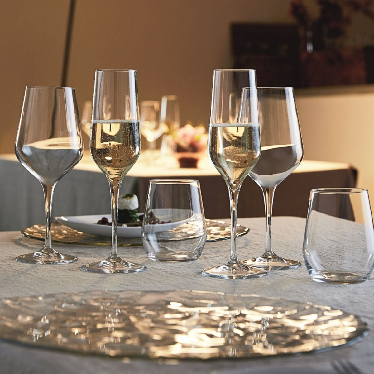 Bormioli rocco electra flute glass set of 6 - 23cl