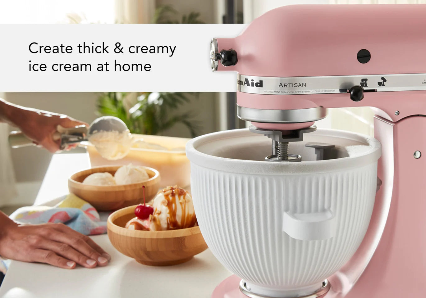 Kitchenaid Ice Cream Bowl Attachment for Stand Mixer 1.9L