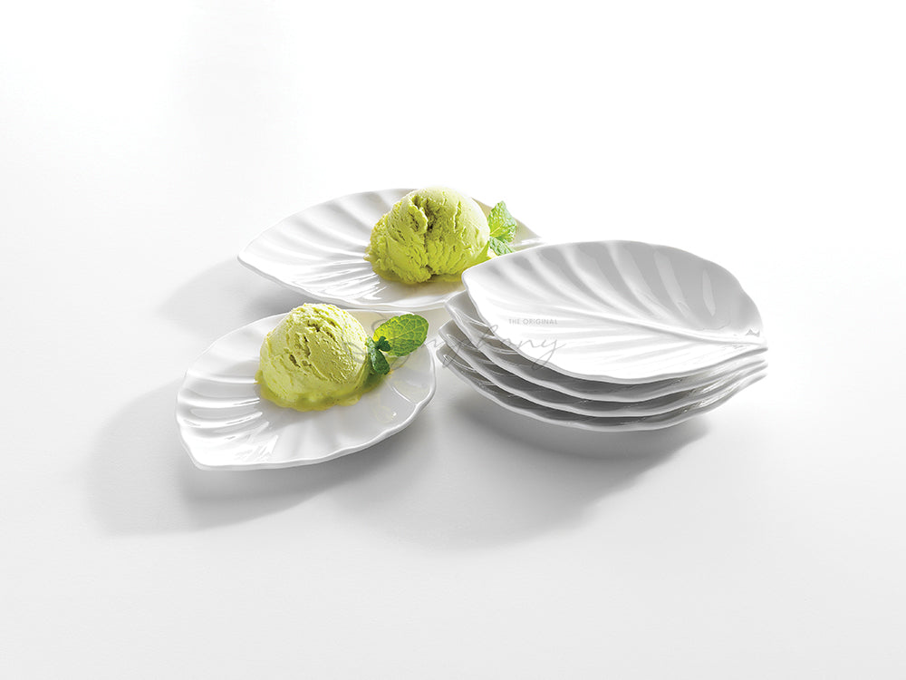 Symphony nurture leaf plate set of 6 - L:17cm