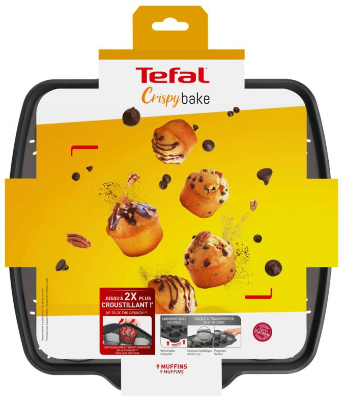 Tefal Crispybake muffin mould 30 × 29 cm, 9 muffins - J4174714