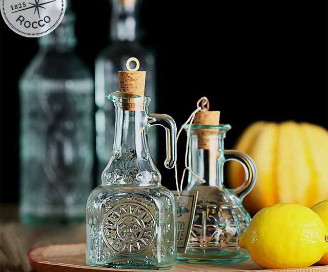 Bormioli rocco country home olivia oil bottle with cork lid 21cl