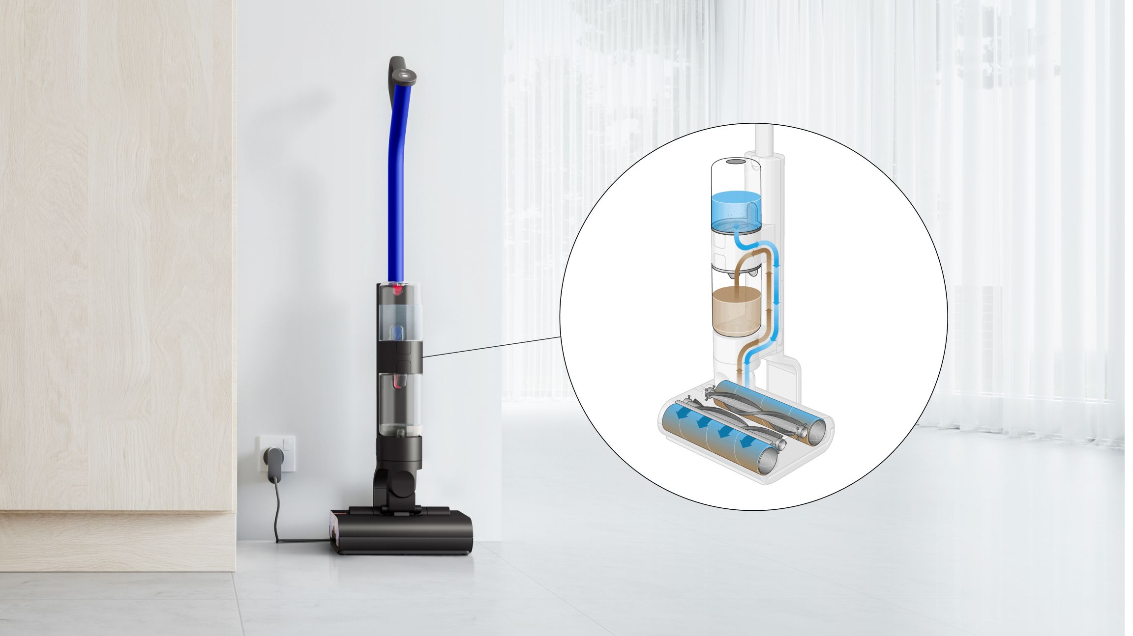 Dyson WashG1™ wet cleaner (Matte Black/Ultra Blue)