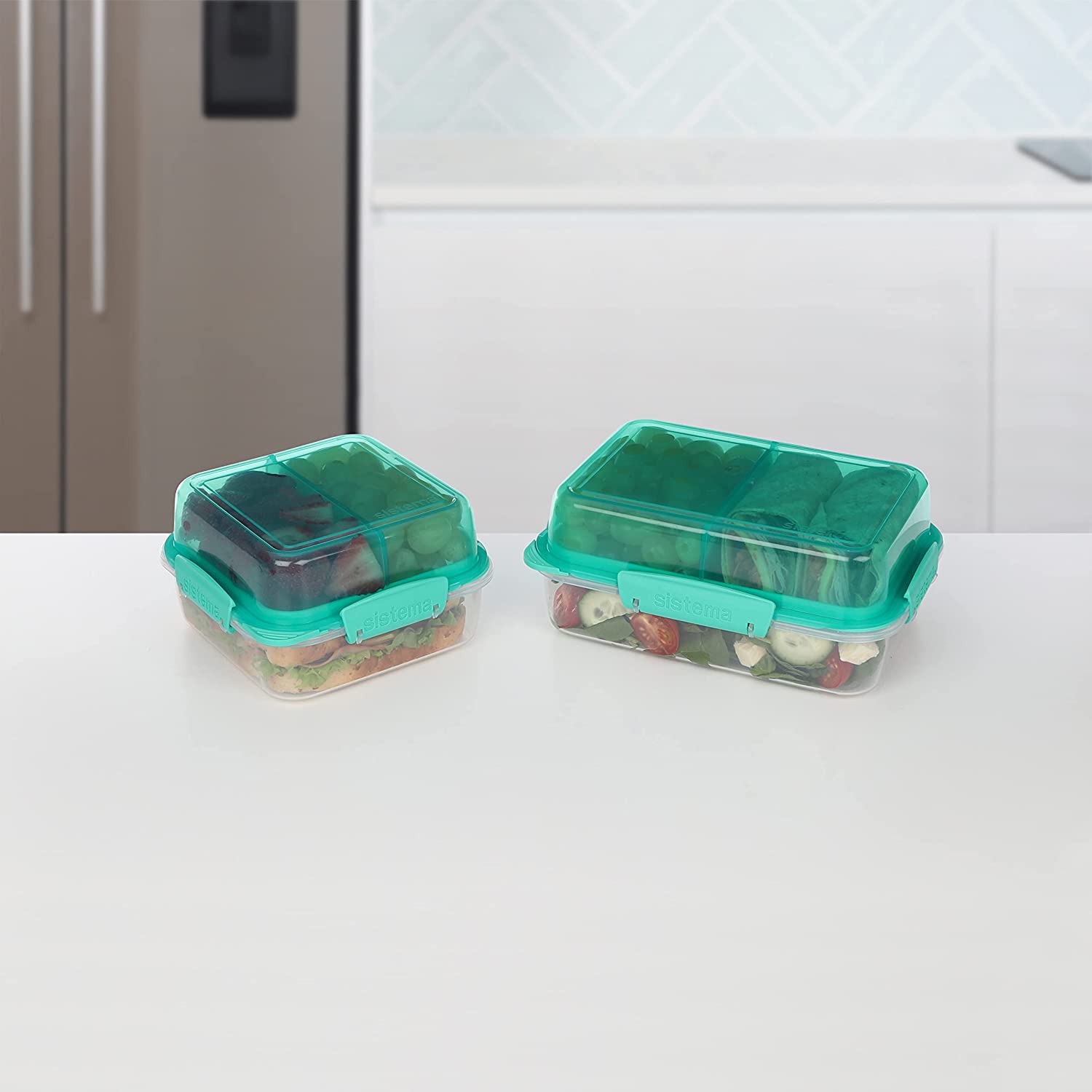 Sistema To-Go 1.63L Salad & Sandwich Plastic Food Storage Container 