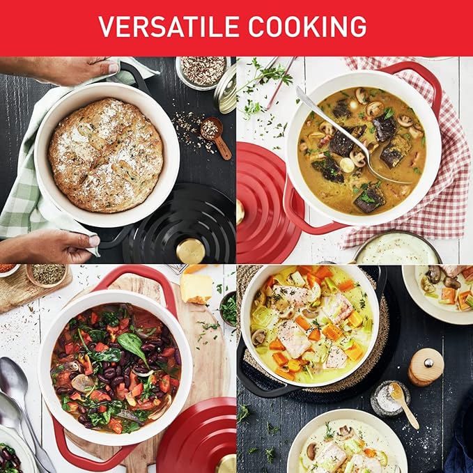 TEFAL AIR cast Set of 3 Casseroles 20, 24, 30x23cm Cast Aluminium Ceramic Coating Oven 250°C