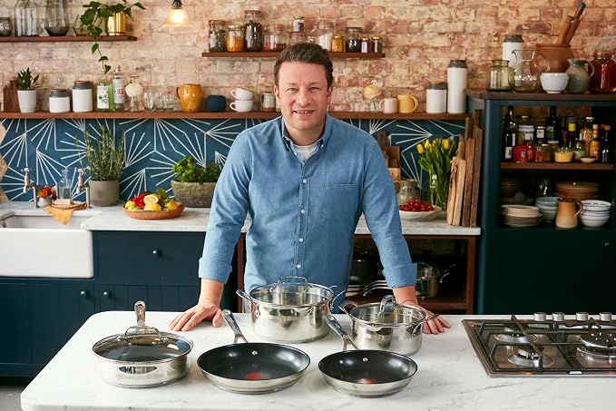Tefal - Jamie Oliver Cook Smart Cookware in - 7 pieces - Stainless steel