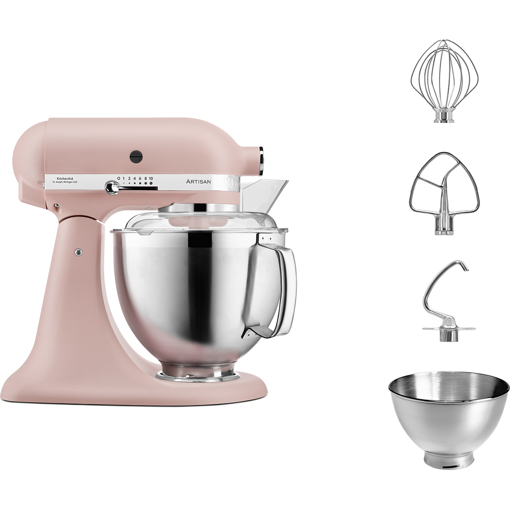 Pink Kitchenaid KITCHENAID 4.8 L ARTISAN TILT-HEAD STAND MIXER (FEATHER PINK)