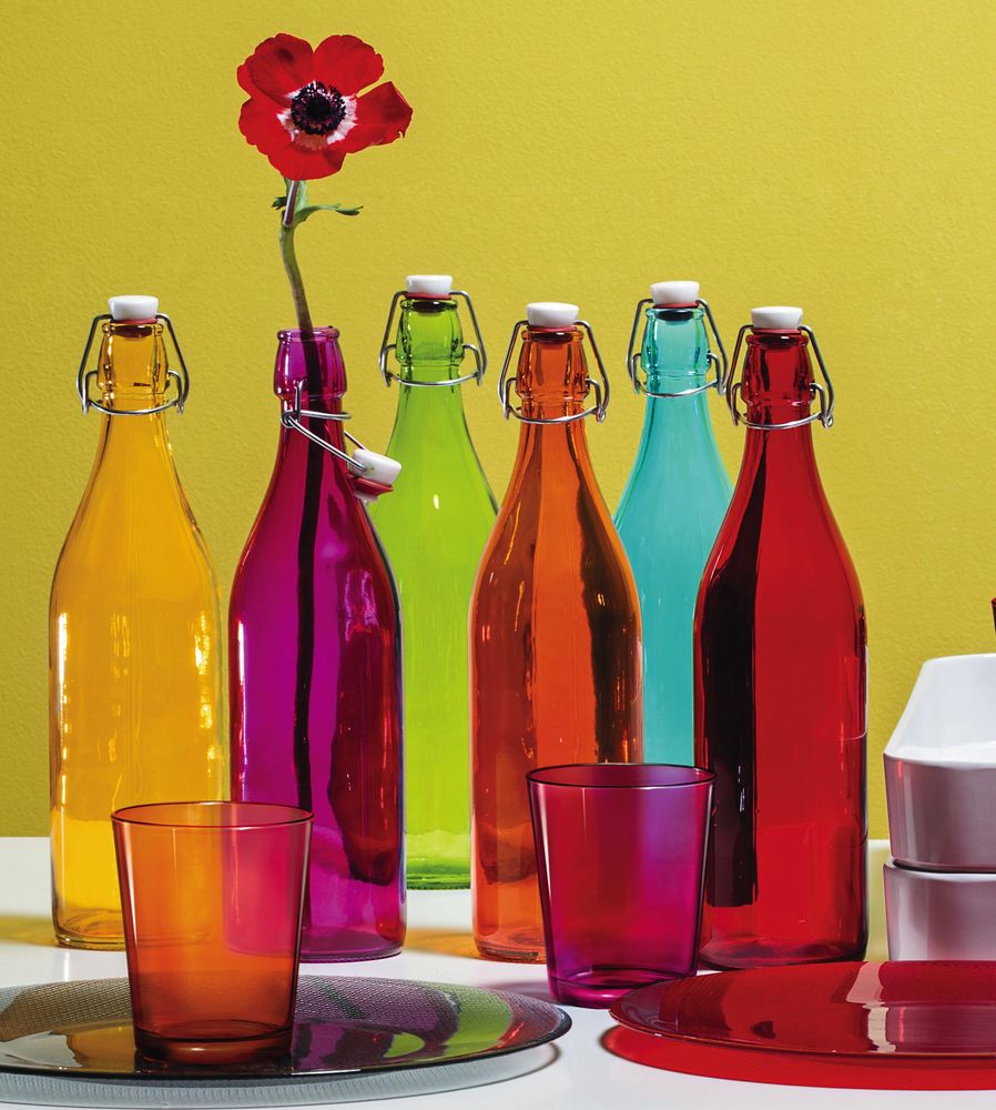 bormioli rocco giara multi-color with hermetic lid