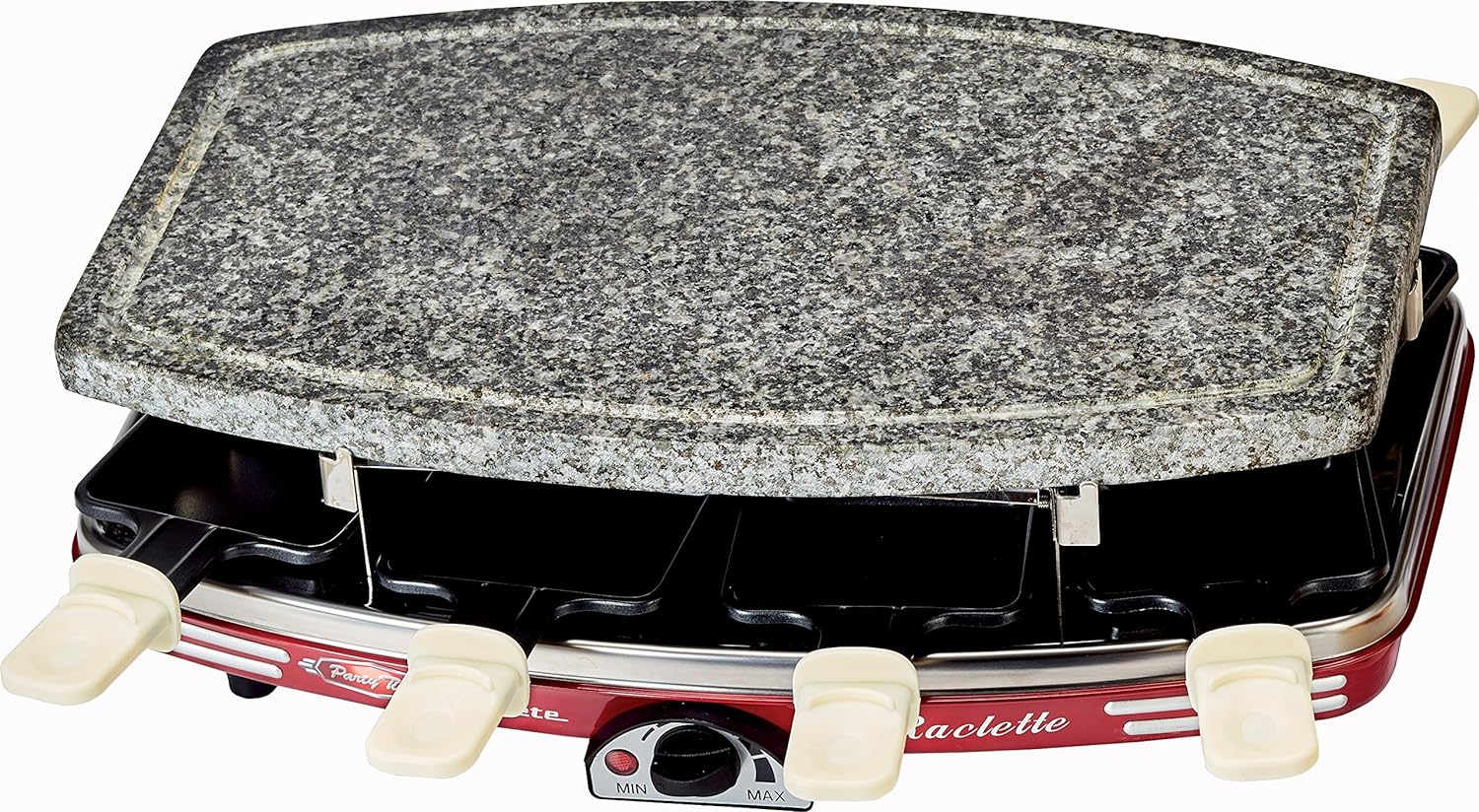 Ariete 794 Fondue Machine Raclette stone-794, red