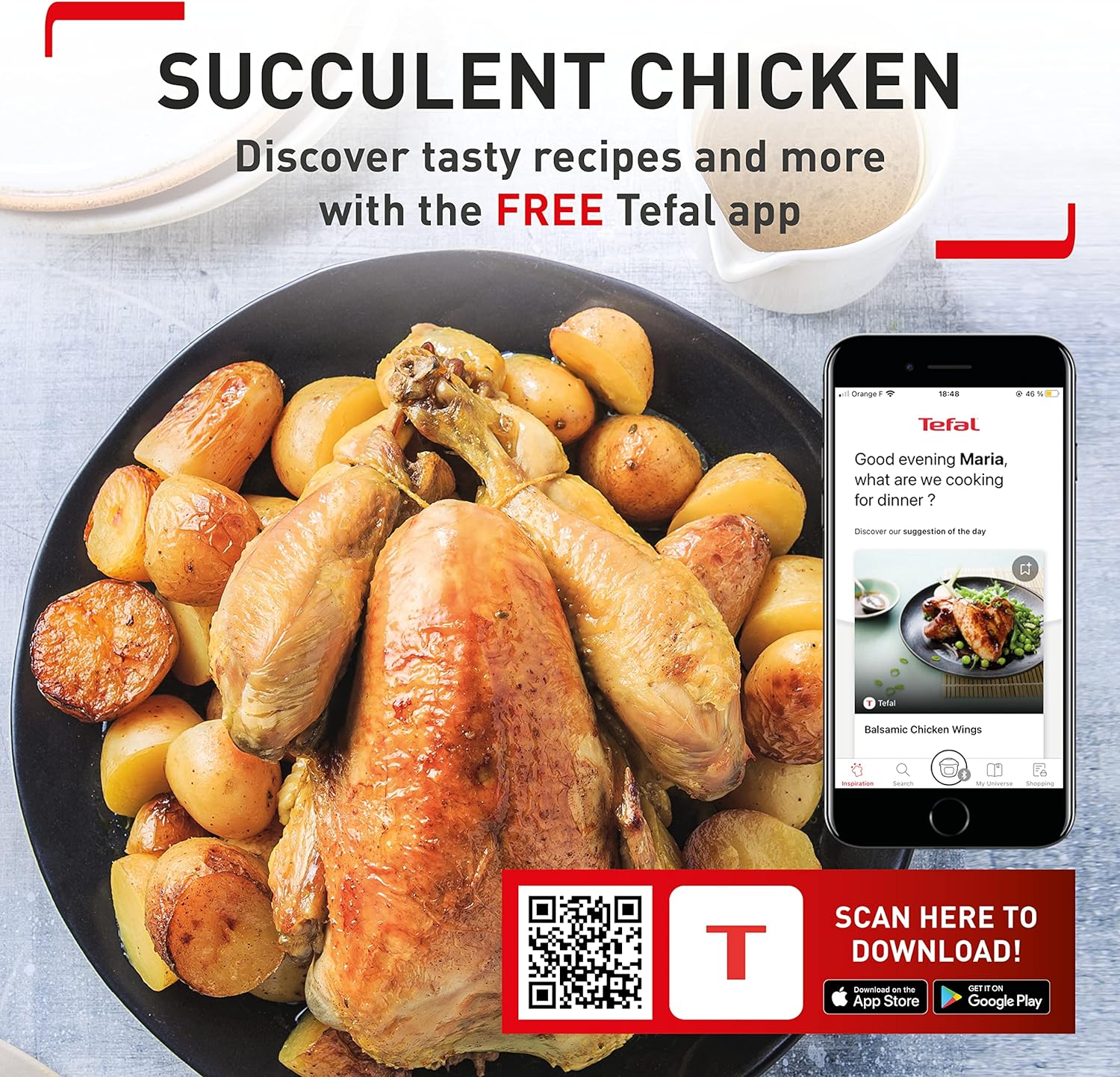 Tefal EasyFry 9 in 1 Oven, 9 functions, 11L capacity, Air fry, grill, roast, bake, dehydrate, FW501827