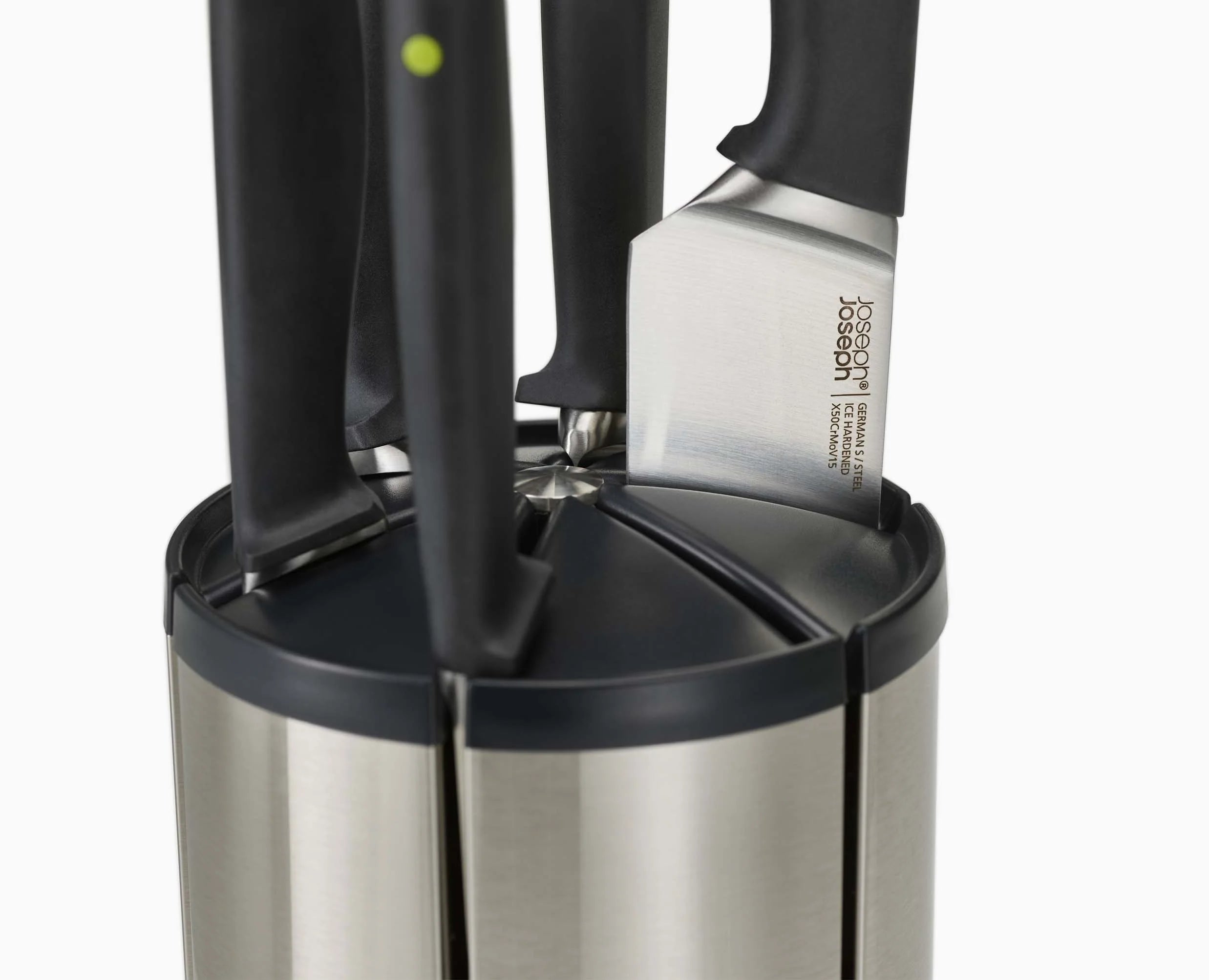 Joseph Joseph Knife Set with Rotating Storage Stand, 7-Piece – Stainless Steel
