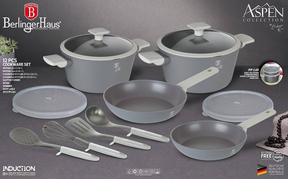 Berlinger Haus 12-Piece Cookware Set  BH-7077 Aspen Collection