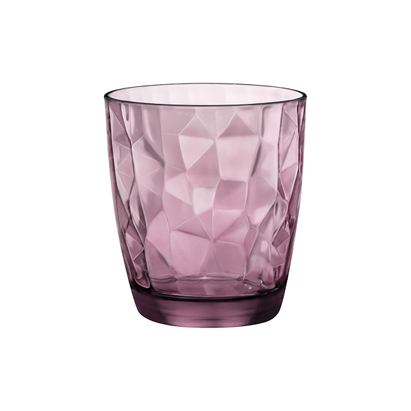 Bormioli Rocco diamond water glass 30cl Purple (set of 3)