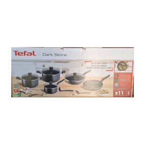 Tefal Dark Stone Cookware Set 9 Piece