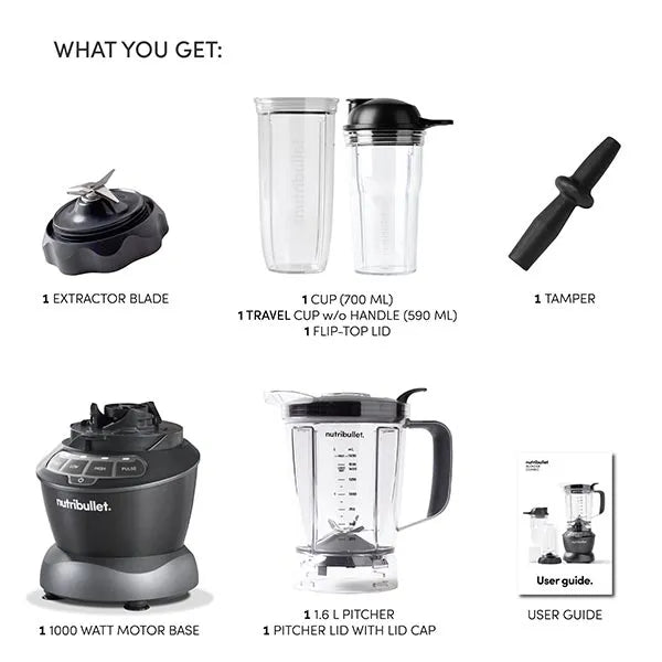 THE NUTRIBULLET FULL SIZE BLENDER COMBO 1000W