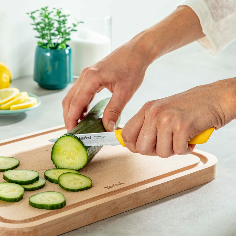 Tefal COLORFOOD Paring Knife Serrated 8cm yellow