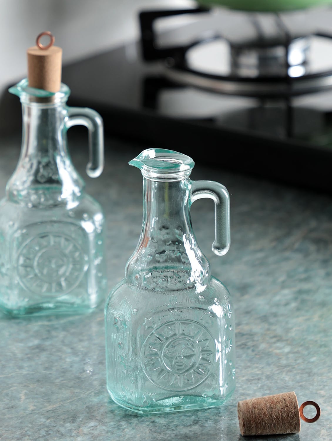 Bormioli rocco country home helios oil bottle with cork lid 21cl