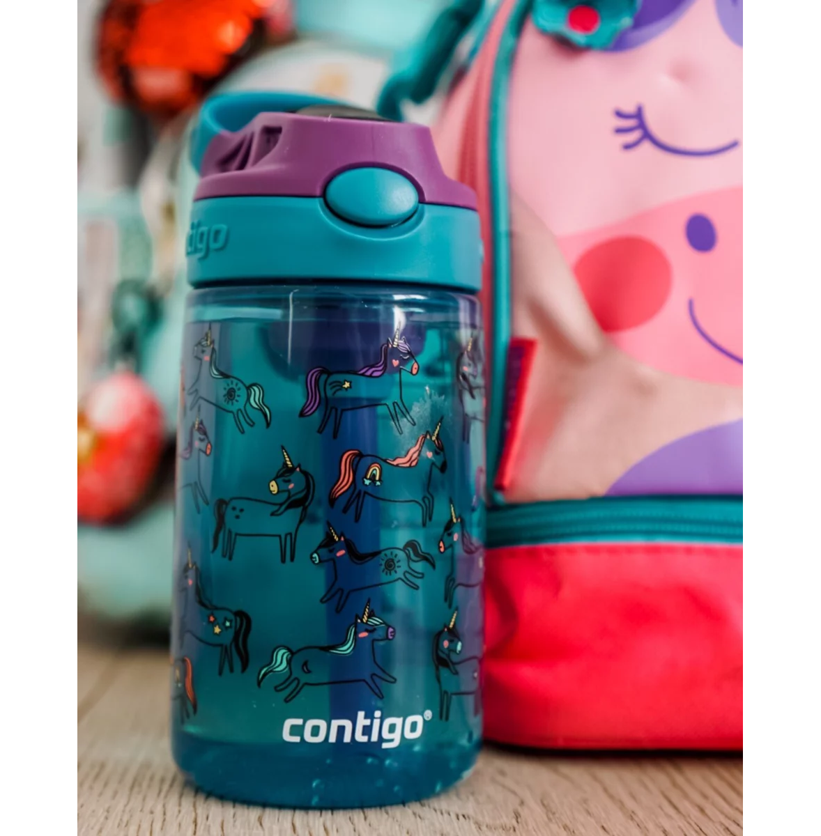 Contigo Easy Clean AUTOSPOUT™ Kids Water Bottle, 420 ml (Unicorn)