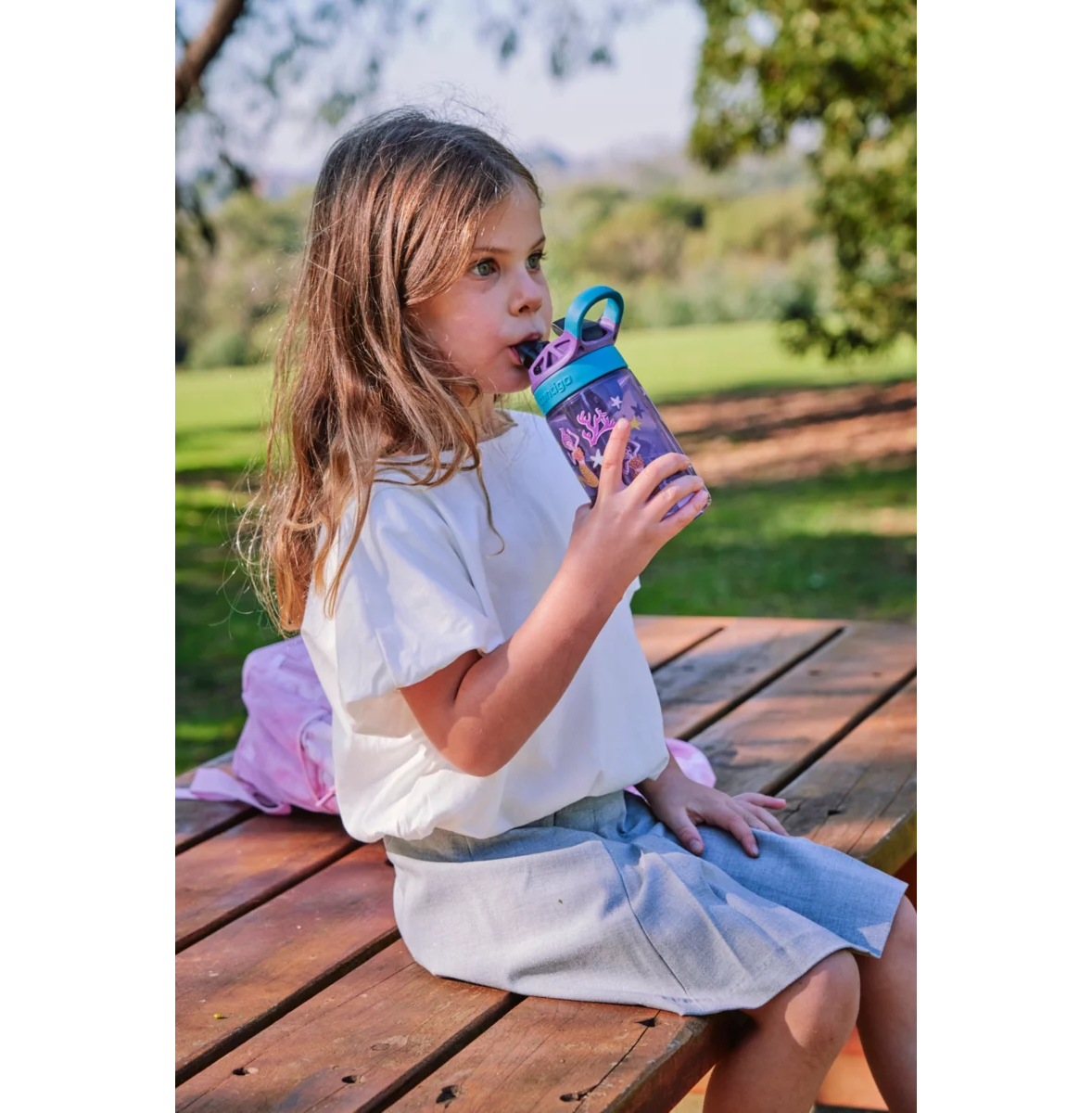 Contigo Easy Clean AUTOSPOUT™ Kids Water Bottle, 420 ml (mermaids)