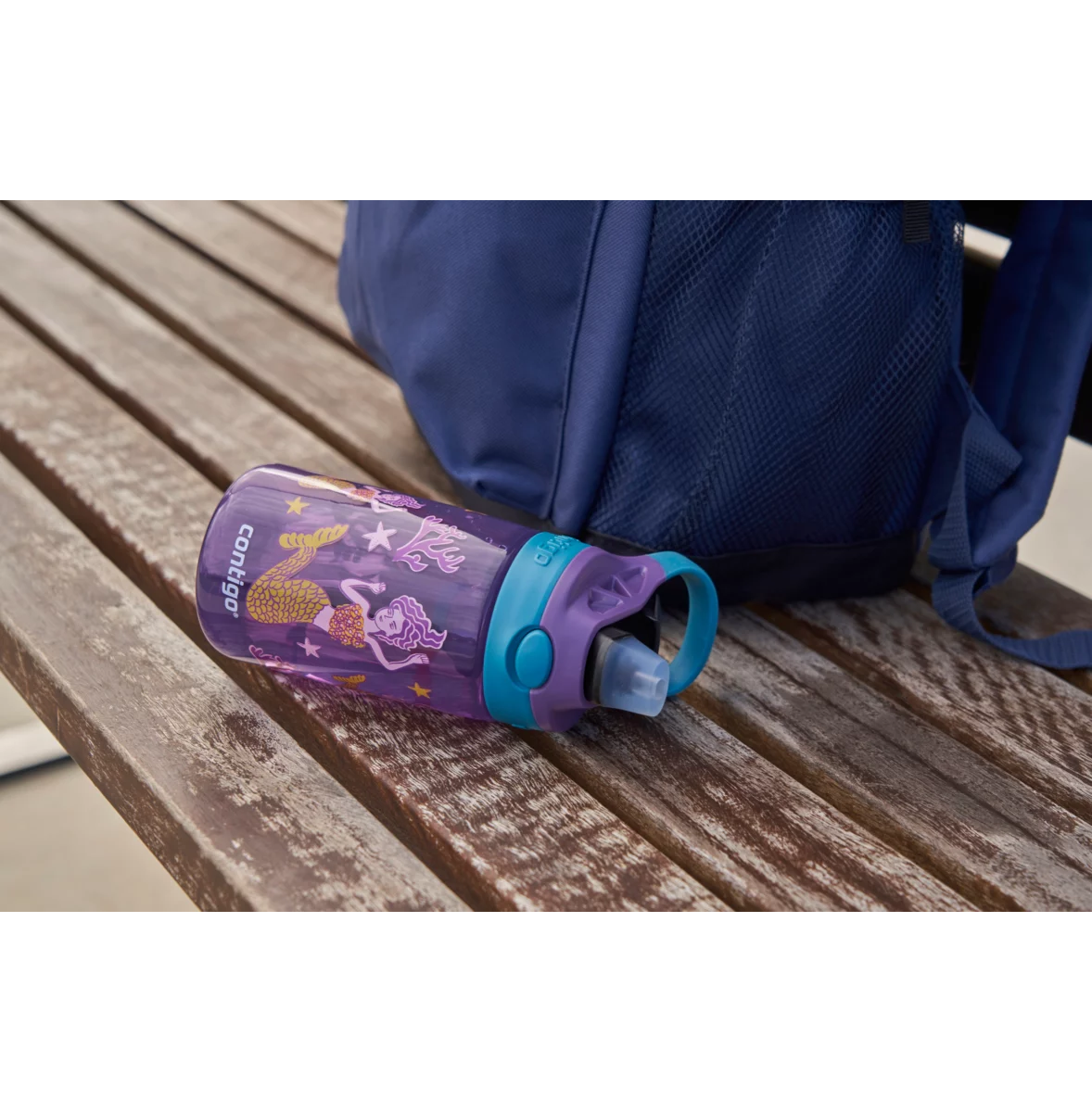 Contigo Easy Clean AUTOSPOUT™ Kids Water Bottle, 420 ml (mermaids)