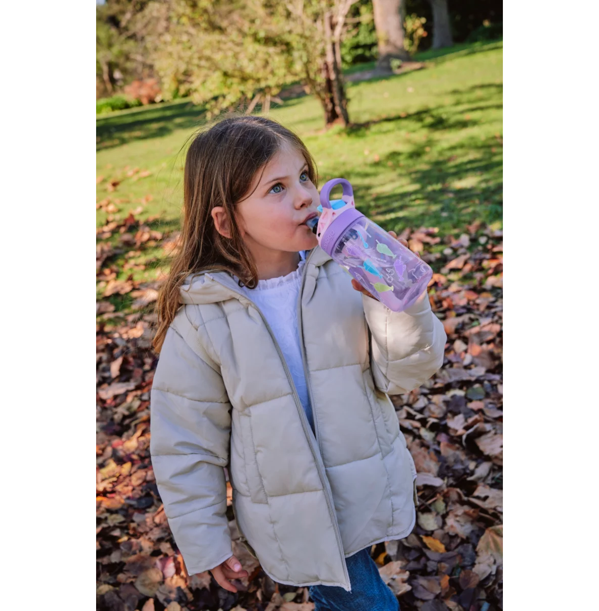 Contigo Easy Clean AUTOSPOUT™ Kids Water Bottle, 420 ml (Strawberry Shakes)