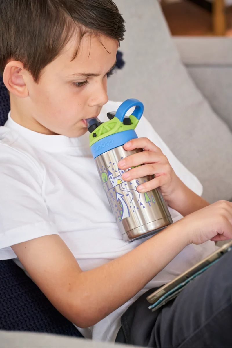 Contigo Kids Water Bottle, 14 oz w/Autospout Technology- Dragon