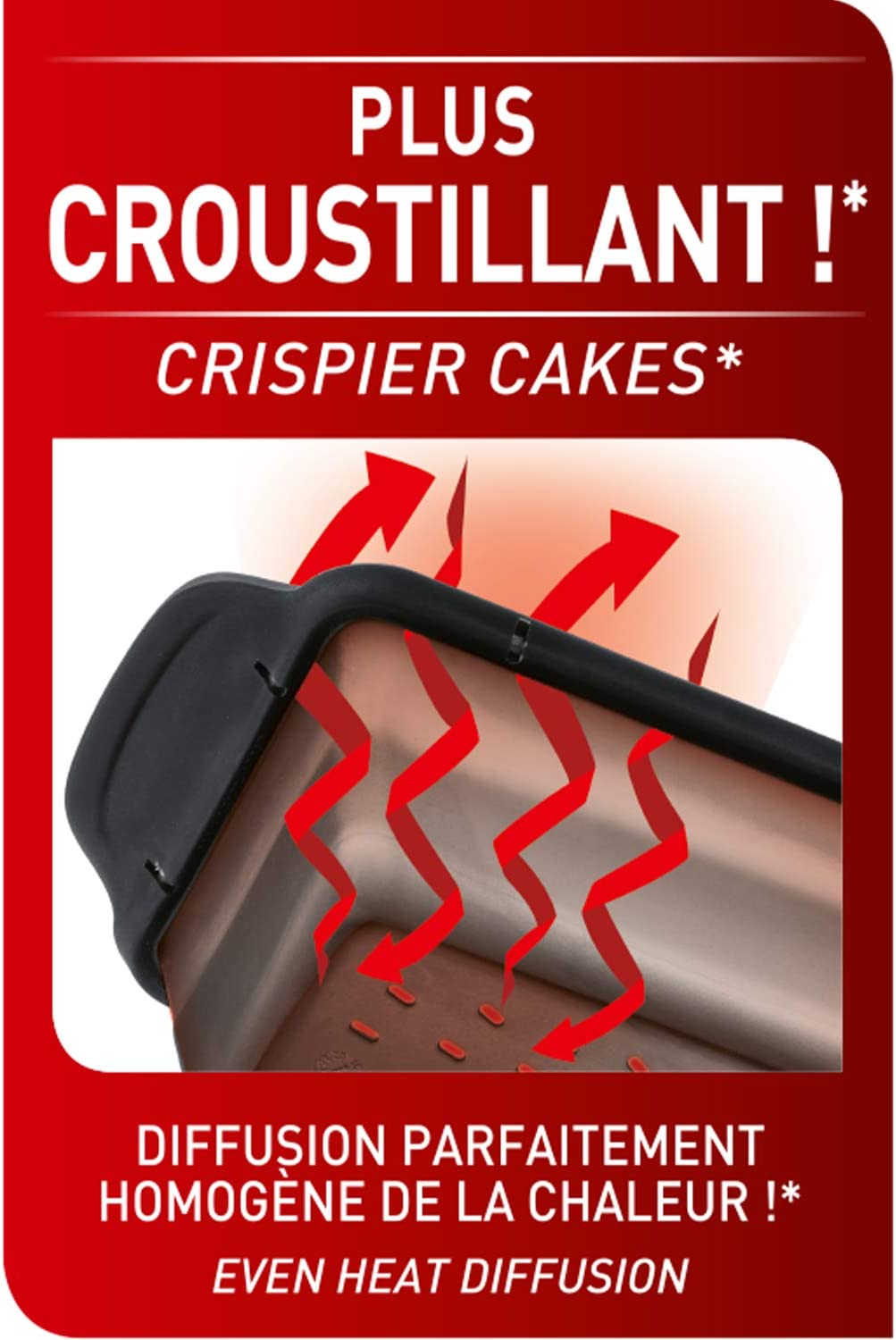 Crispybake Moule à Gâteau 24 cm Silicone - J4170414 - TEFAL