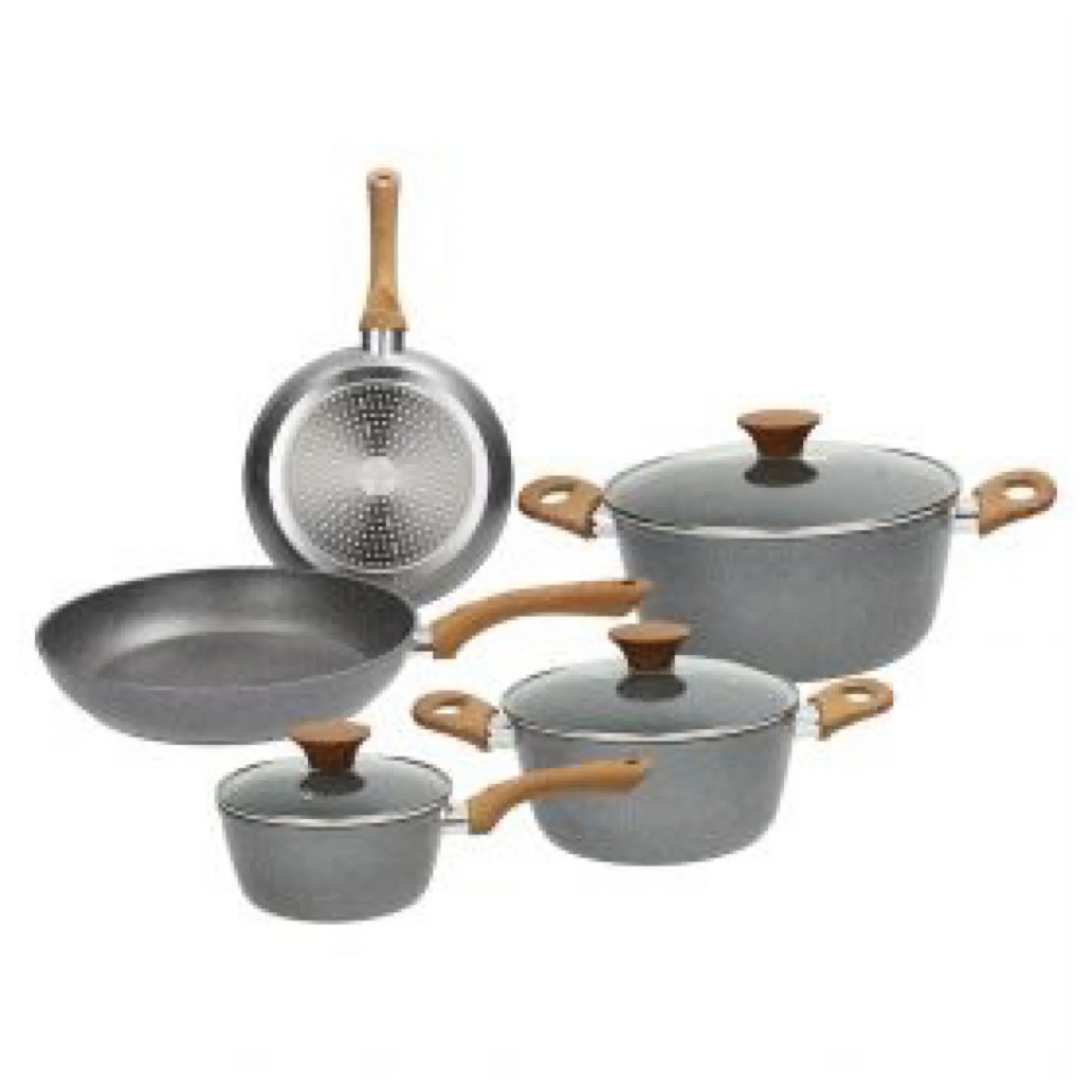 Tognana Cookware Set 8pcs Stone and Wood Line