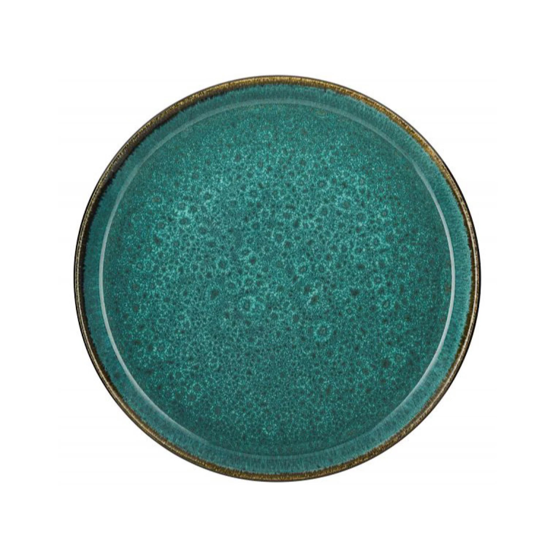 Bitz Living Stoneware Gastro Plate 27cm Green/ Green