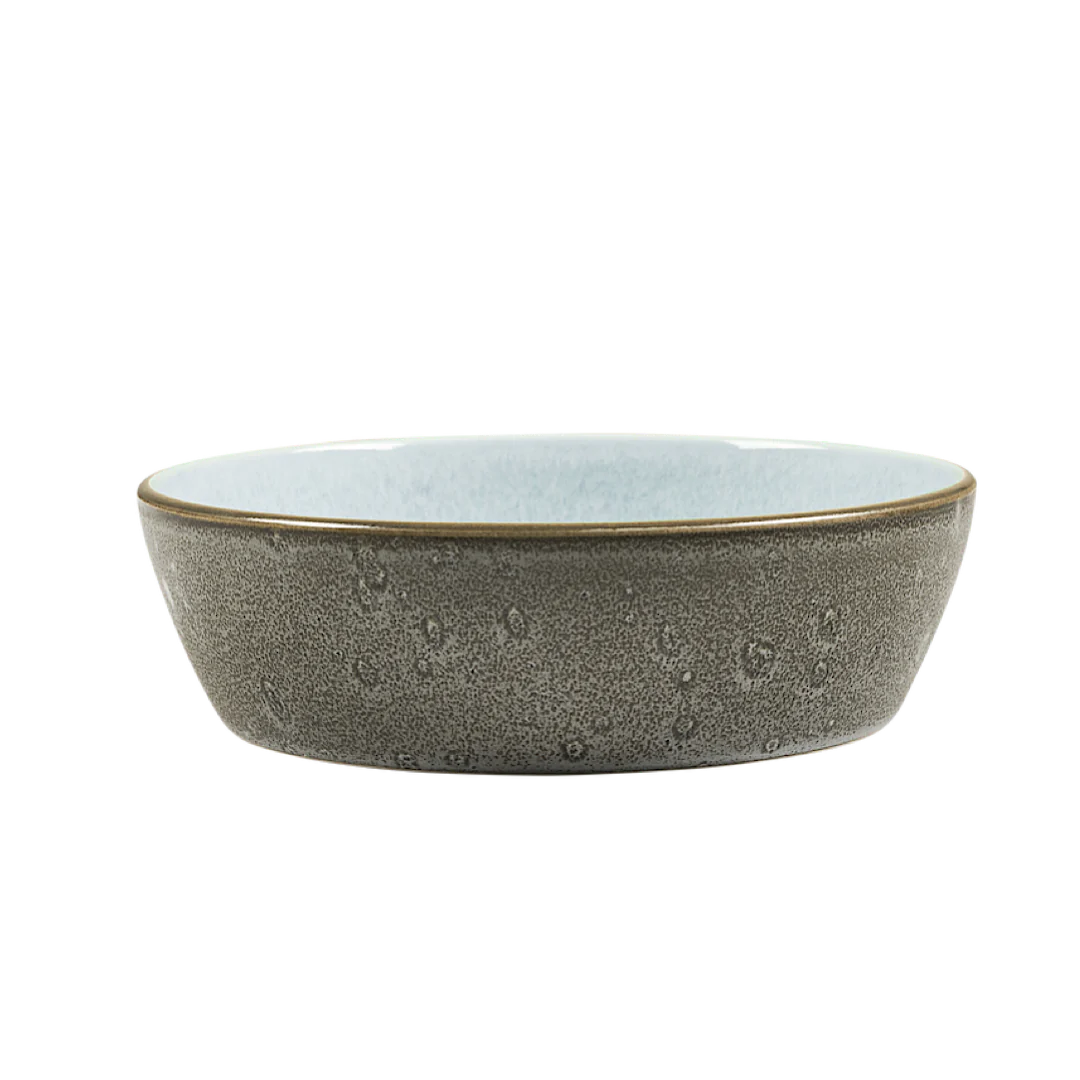 Bitz Living Stoneware Soup Bowl 18 cm Grey /Blue