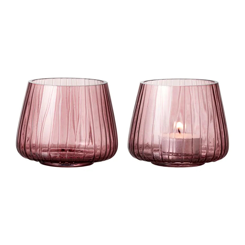 Bitz Living Candlelight Kusintha Votive Height 7.5 cm 2 Pcs Pink