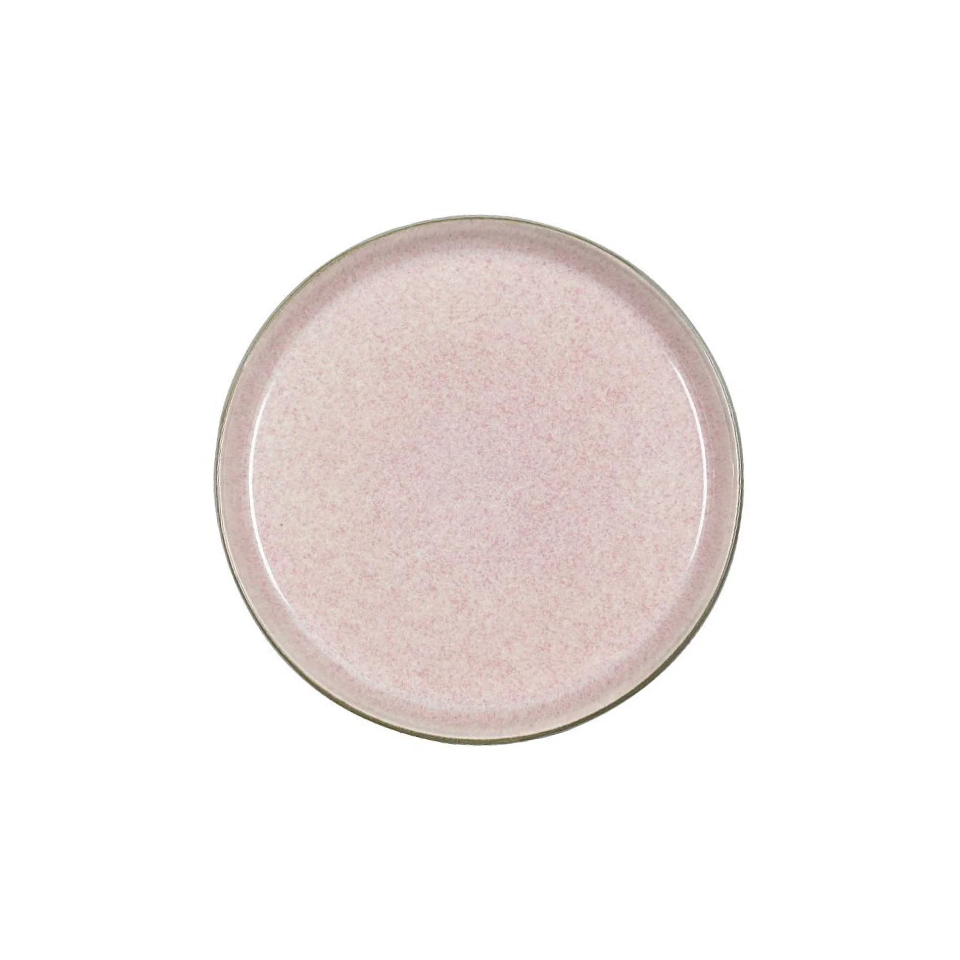 Bitz Living Stoneware Gastro Plate Ø 21 cm Grey, Light Pink