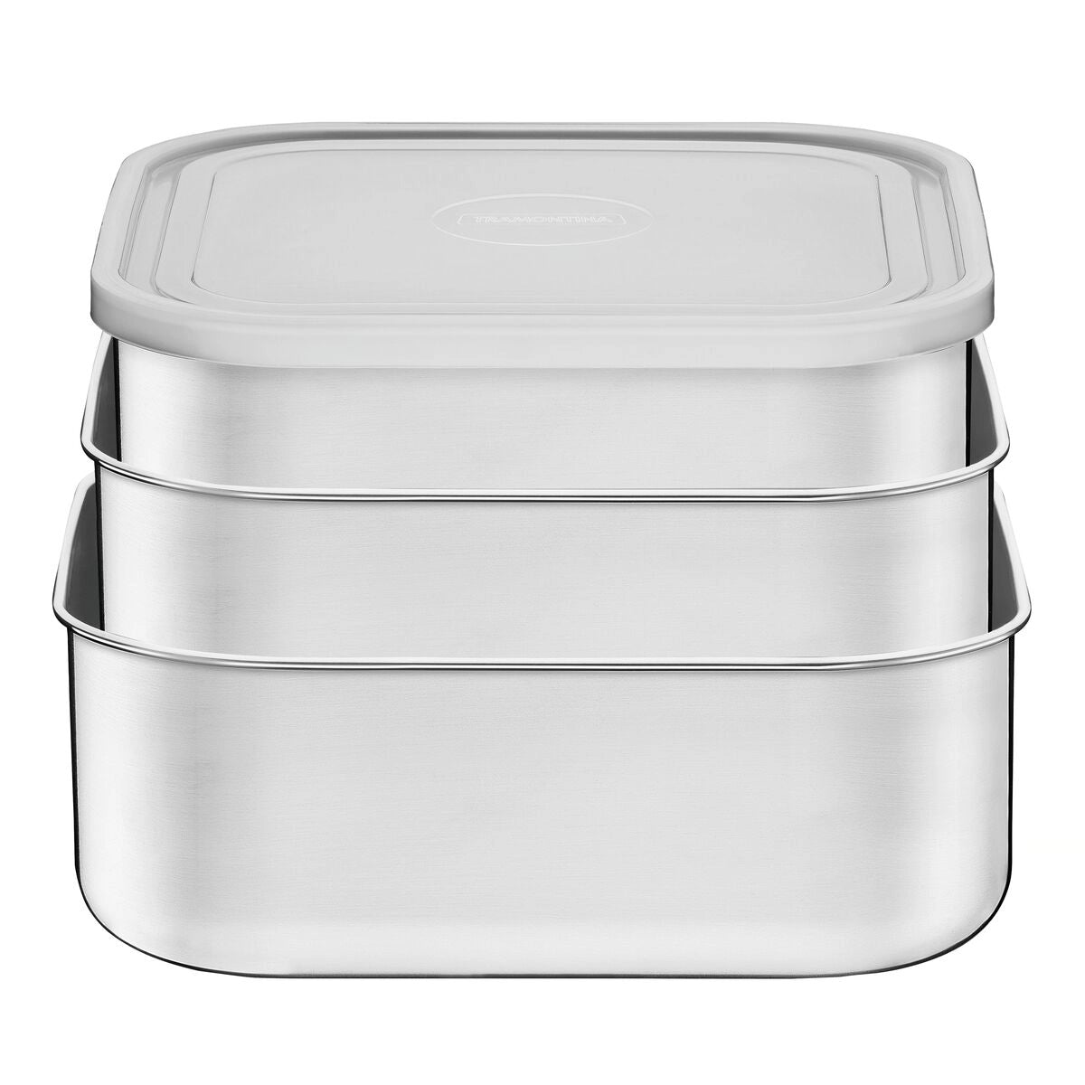 Tramontina Freezinox square stainless steel container set with