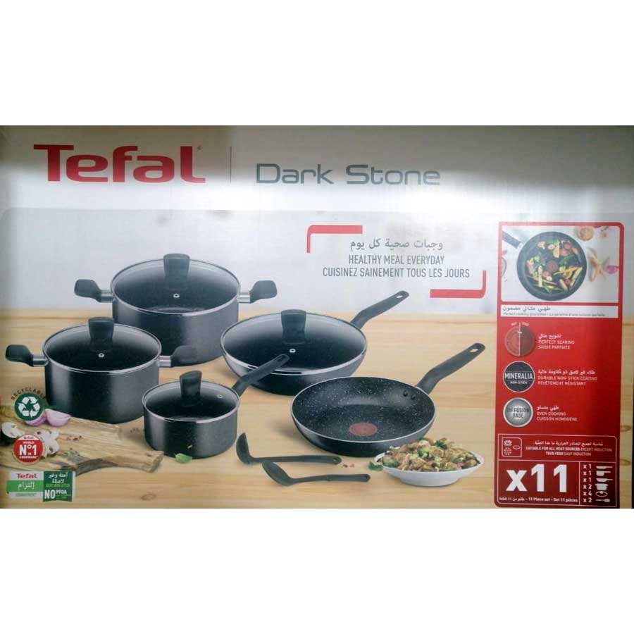 Super Cook Set Tefal SuperCook Dark Stone 11 pieces Set Mineralia