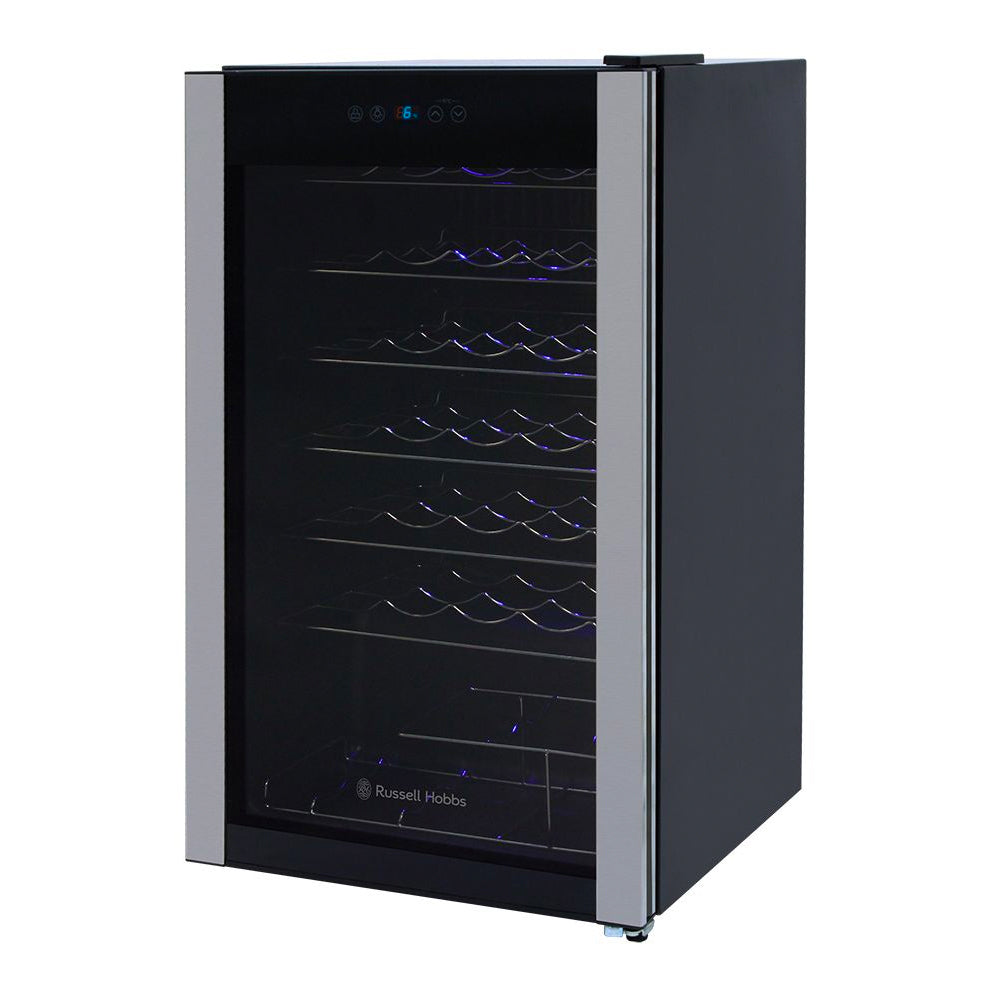 Russell Hobbs 34 Bottle Wine & Drinks Cooler + Free Joseph Joseph Corkscrew Wine Opener