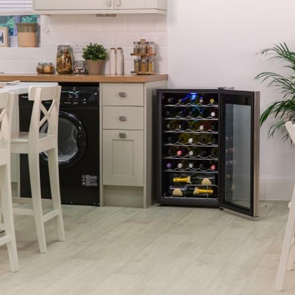 Russell Hobbs 34 Bottle Wine & Drinks Cooler + Free Joseph Joseph Corkscrew Wine Opener